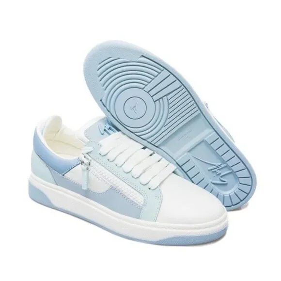 Giuseppe Zanotti Colorblock Leather Double-Zip Sneakers, NWT, Size EU 43